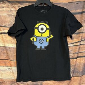 Minions: The Rise of Gru Illumination Graphic Medium T-Shirt Black Cartoon Movie